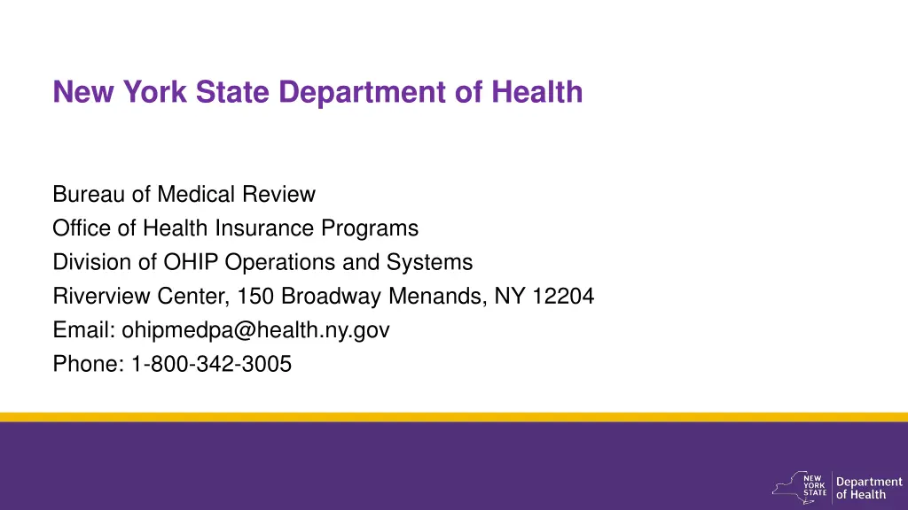 new york state department of health