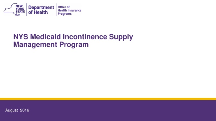 nys medicaid incontinence supply management