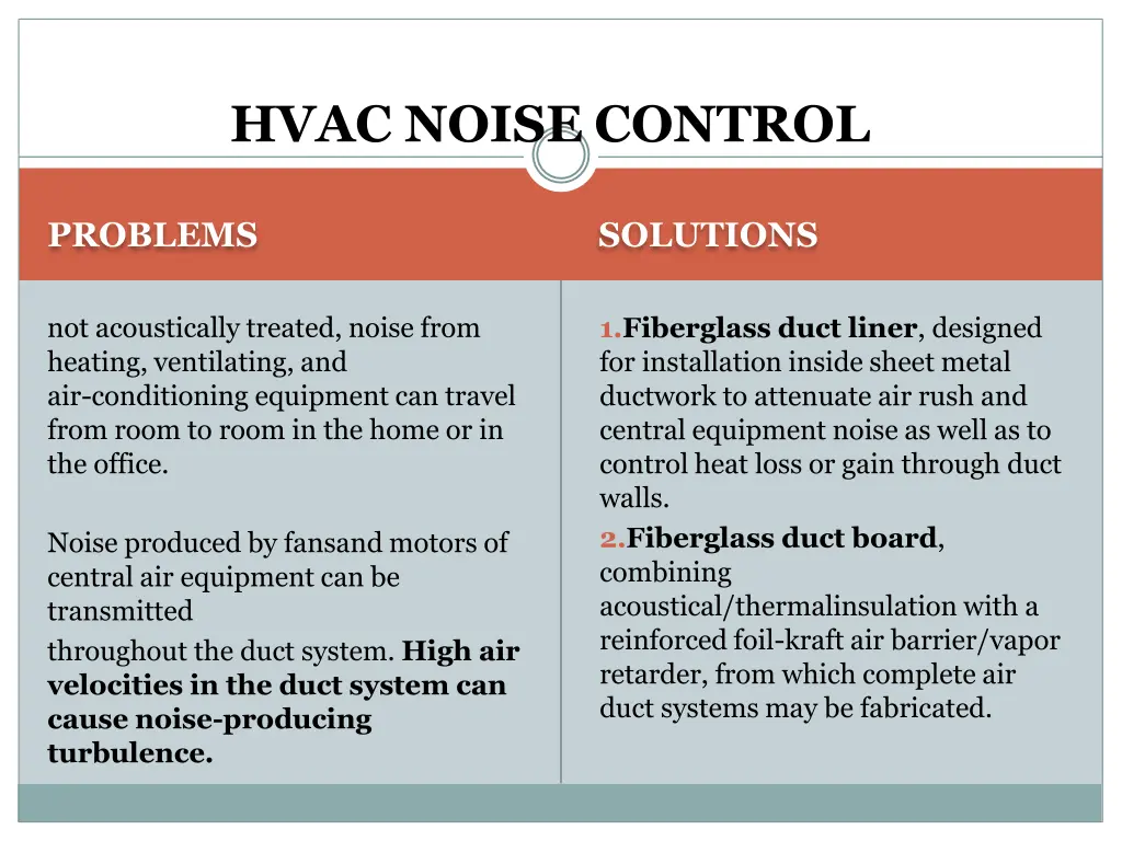 hvac noise control