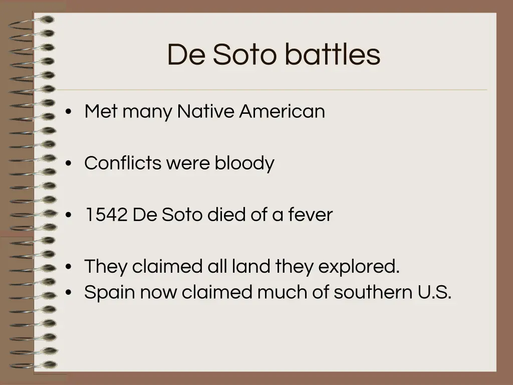 de soto battles