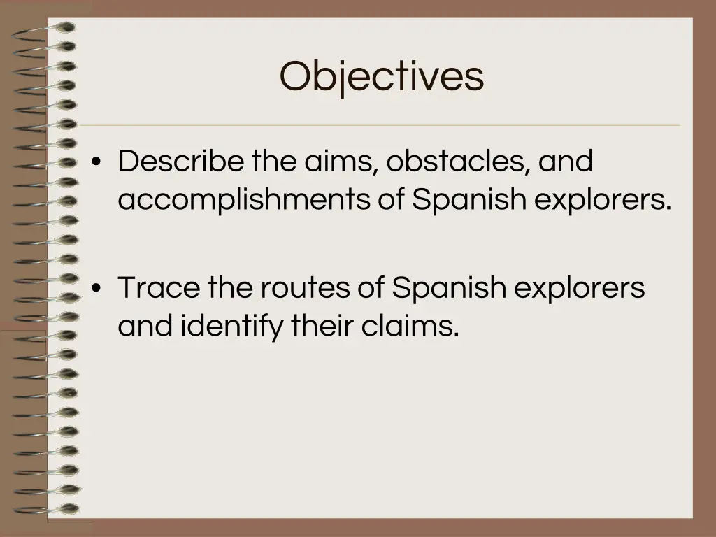 objectives