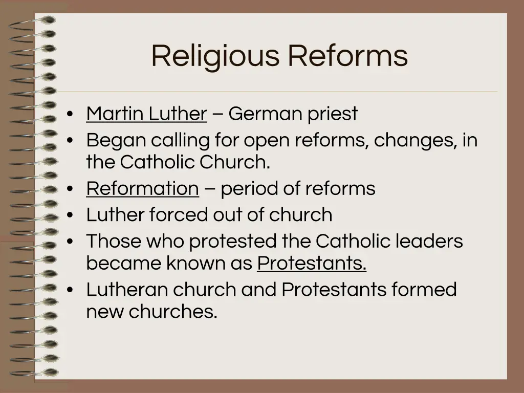 religious reforms