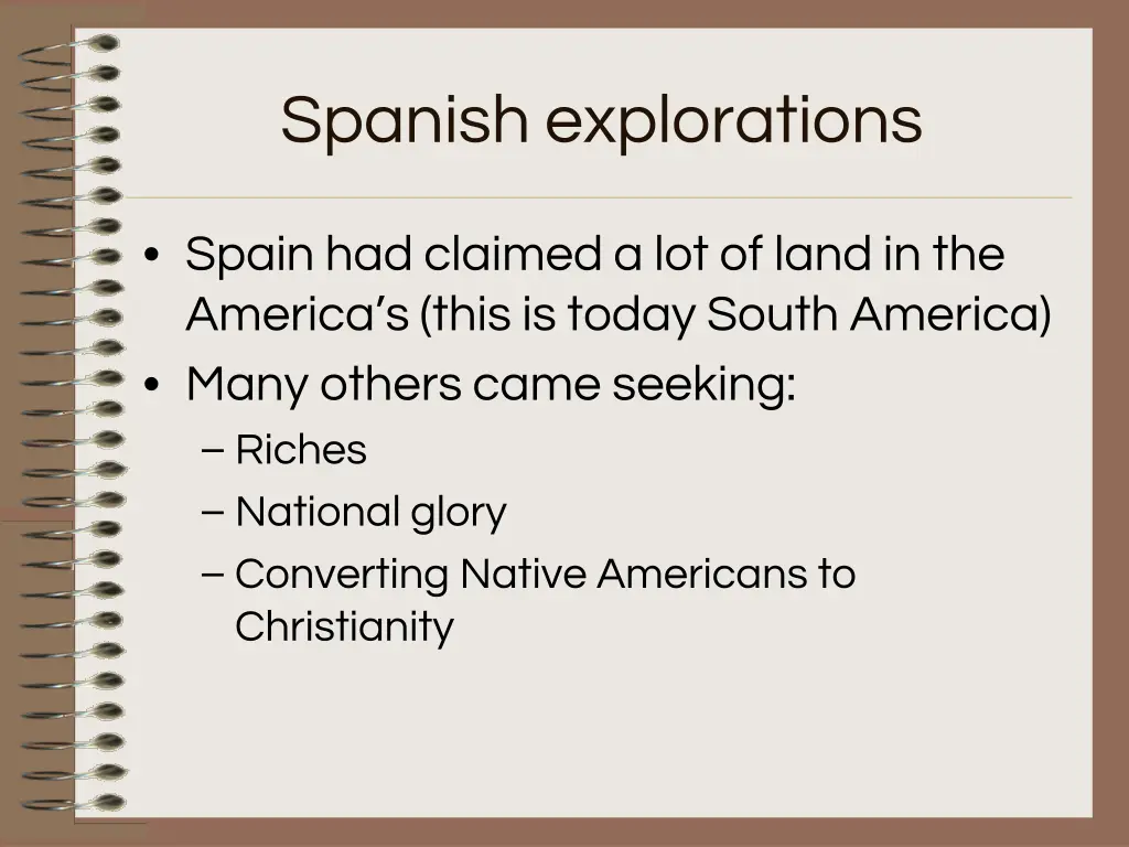 spanish explorations 1