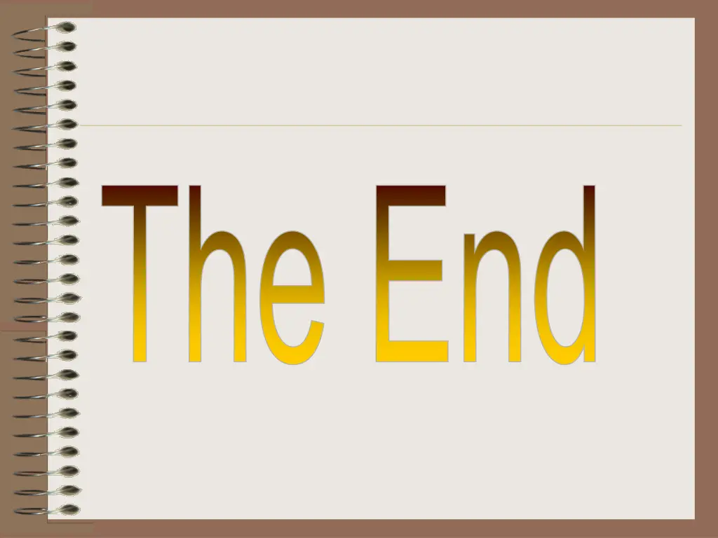 the end