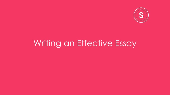 writing an effective essay