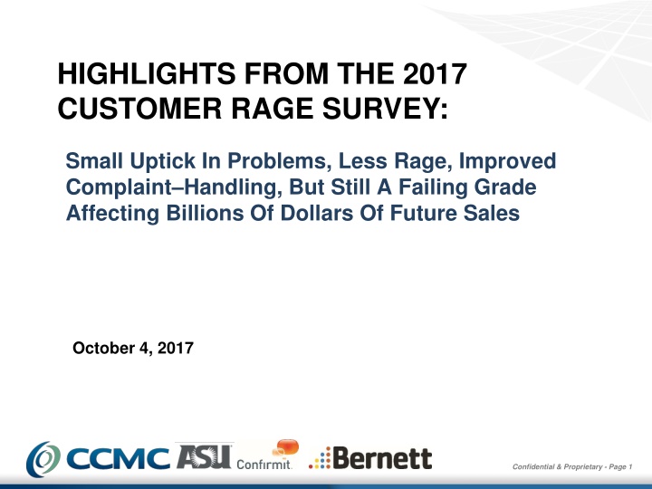 highlights from the 2017 customer rage survey