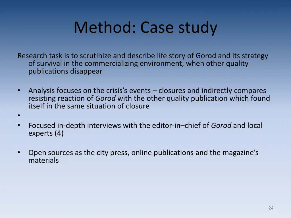 method case study