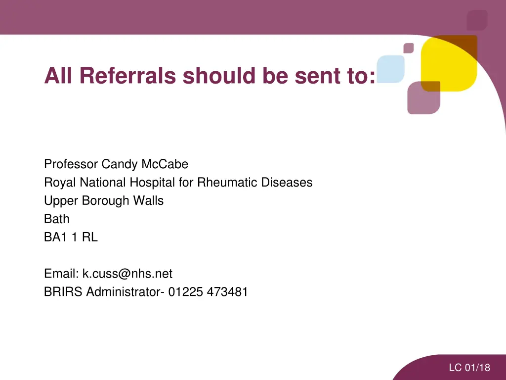 all referrals should be sent to