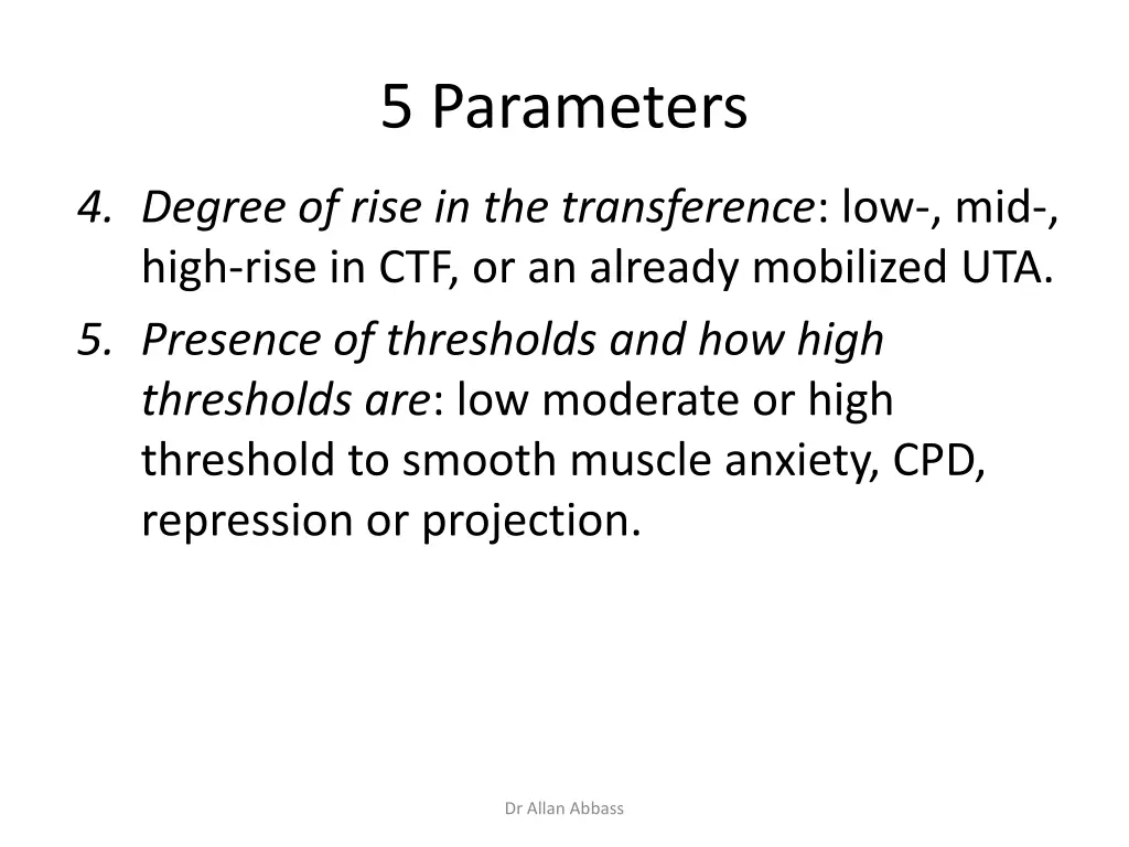 5 parameters