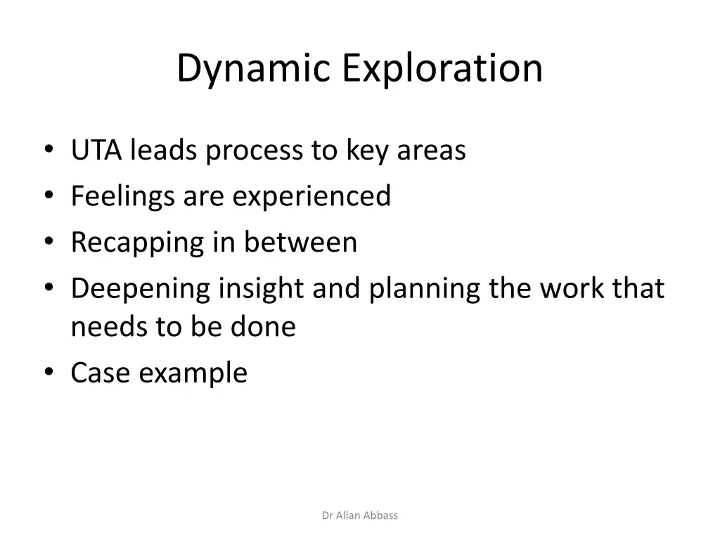 dynamic exploration