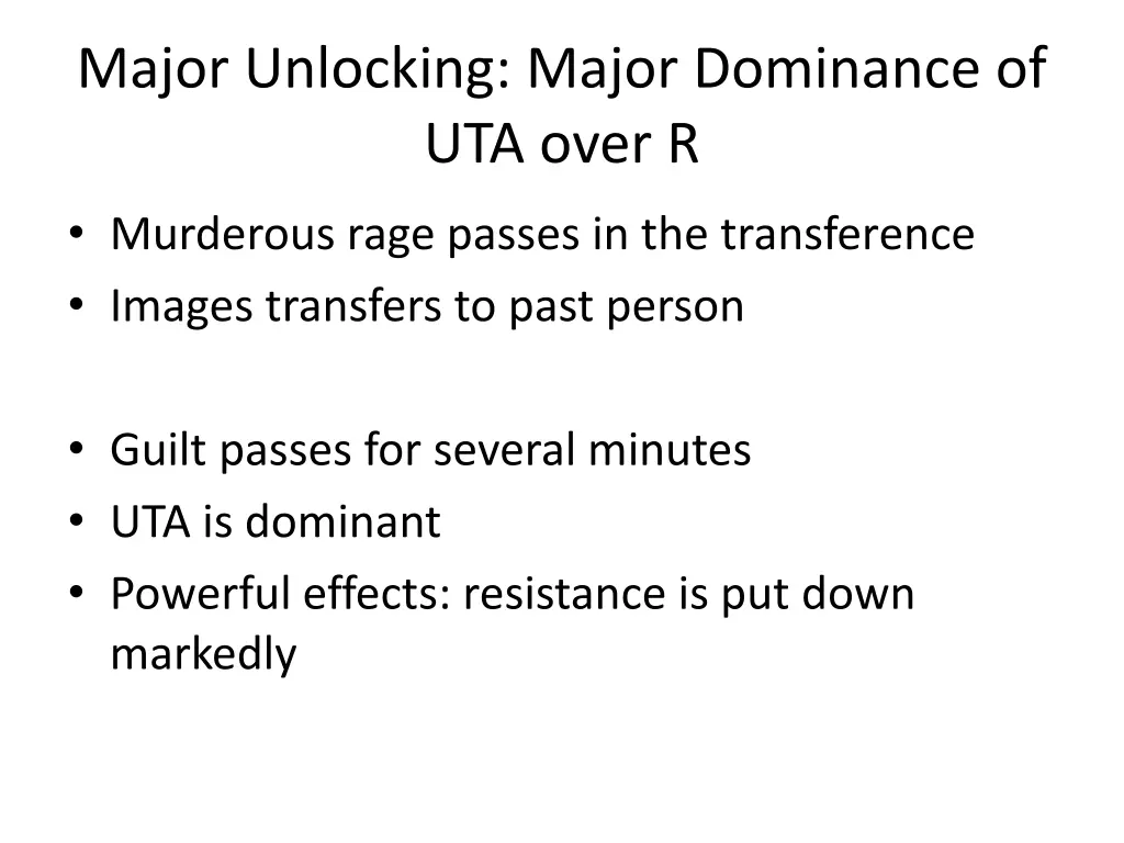 major unlocking major dominance of uta over r