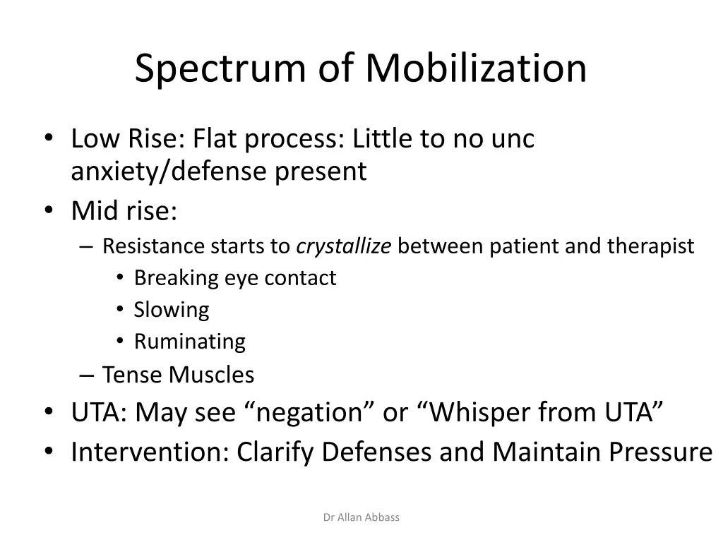 spectrum of mobilization