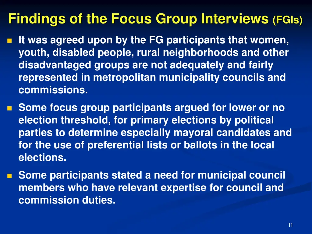 findings of the focus group interviews fgis 2