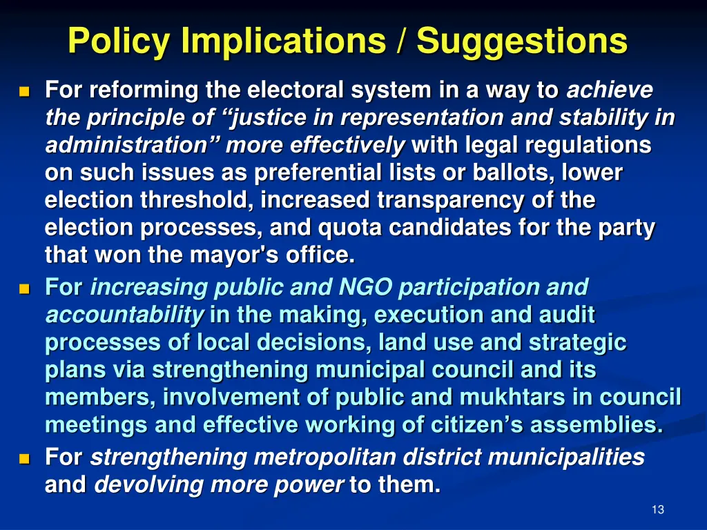 policy implications suggestions 1