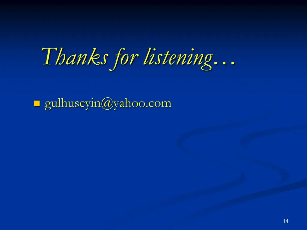 thanks for listening