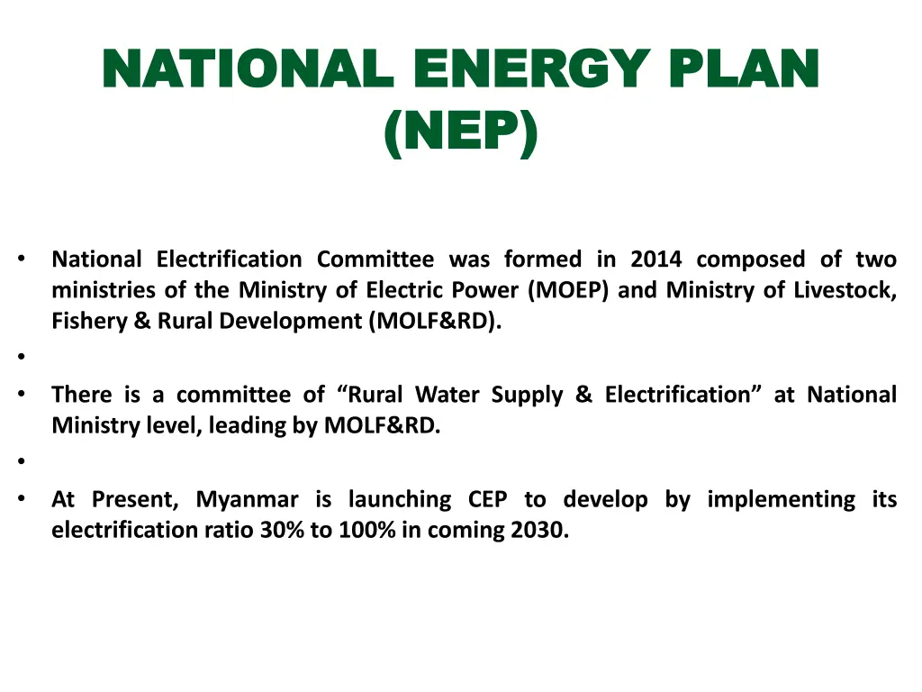 national energy plan national energy plan nep nep