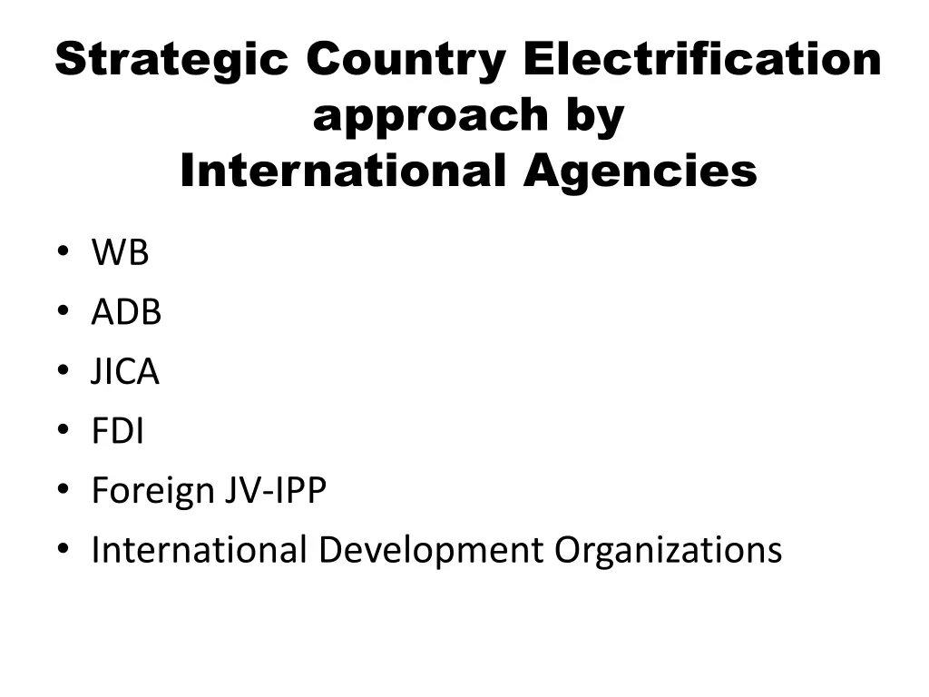 strategic country electrification approach