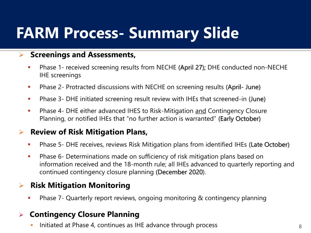 farm process summary slide