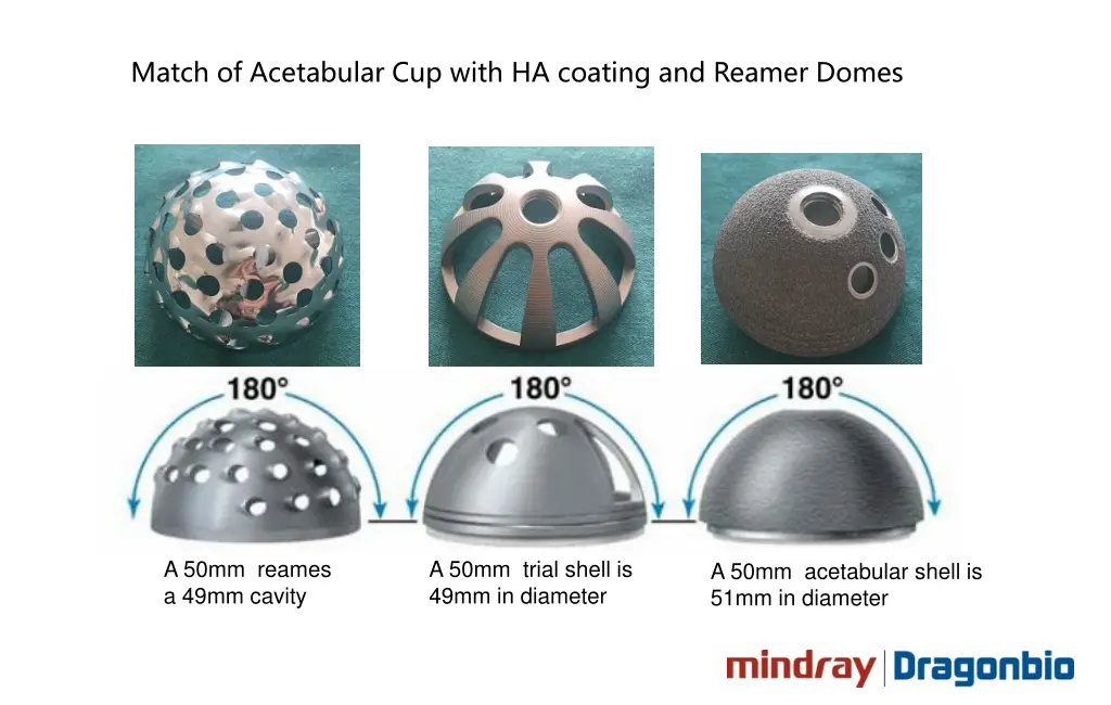 match of acetabular cup with ha coating