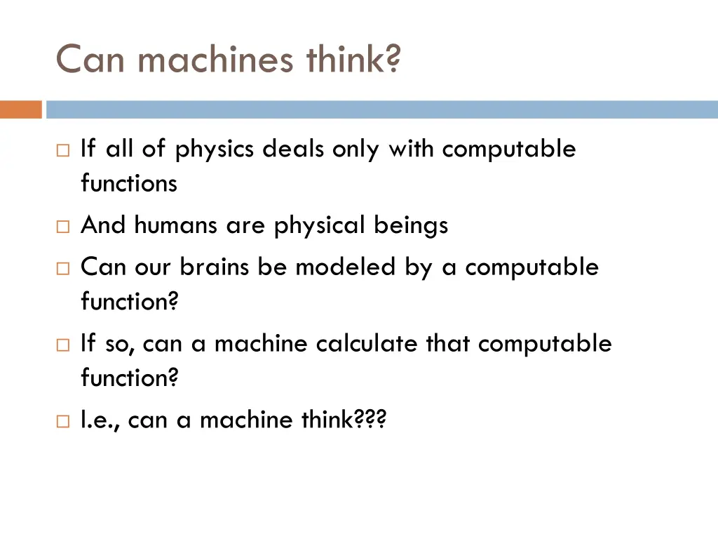 can machines think