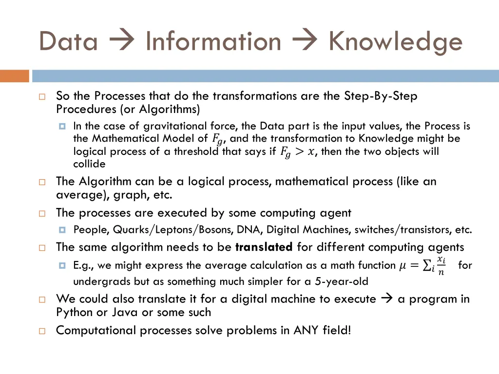 data information knowledge