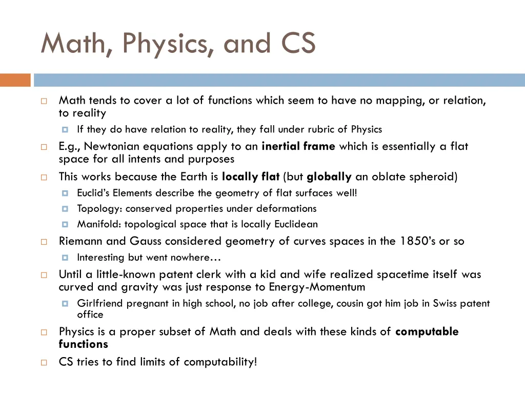 math physics and cs