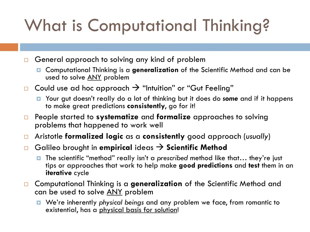 what is computational thinking