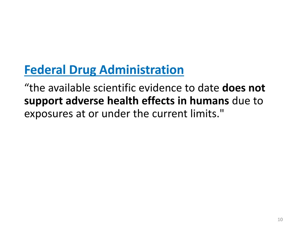 federal drug administration the available