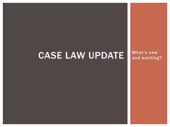 case law update