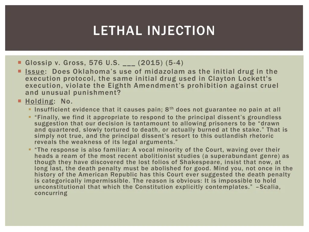 lethal injection