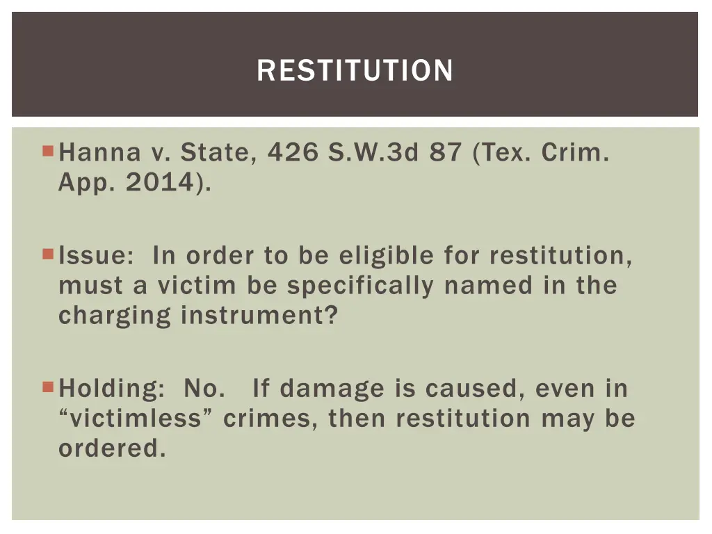 restitution