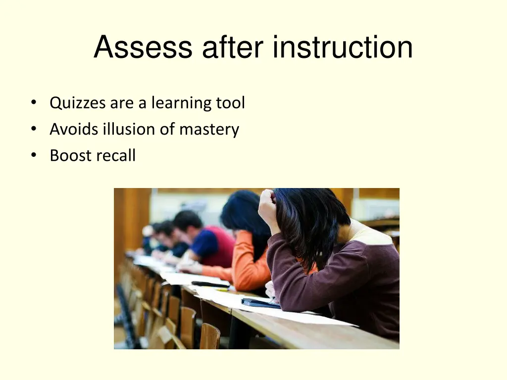 assess after instruction