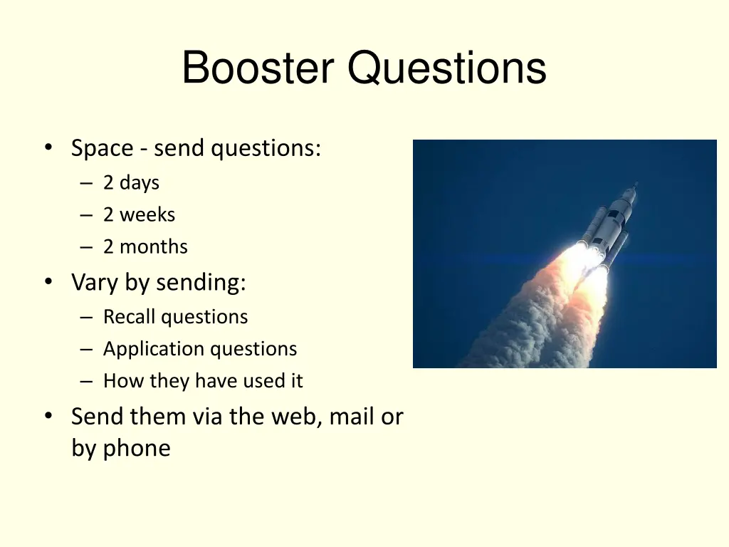 booster questions 1