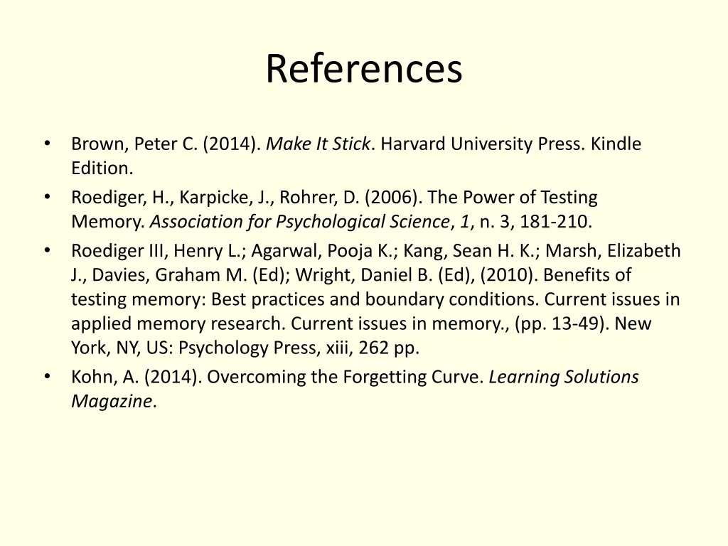 references