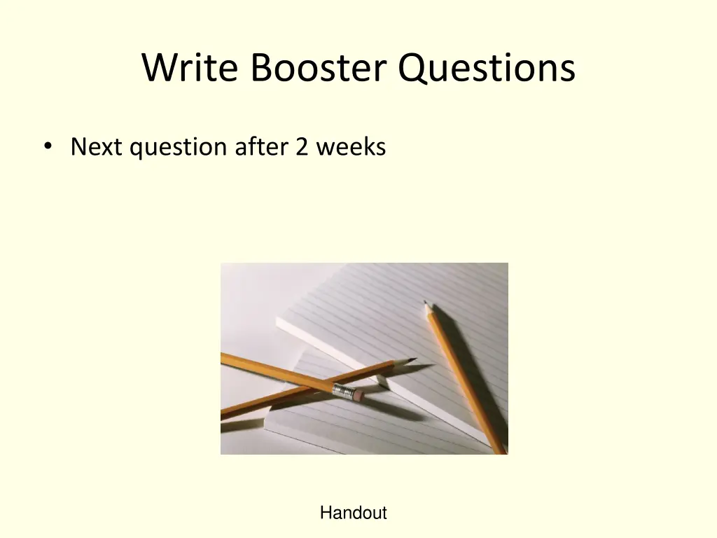 write booster questions 1