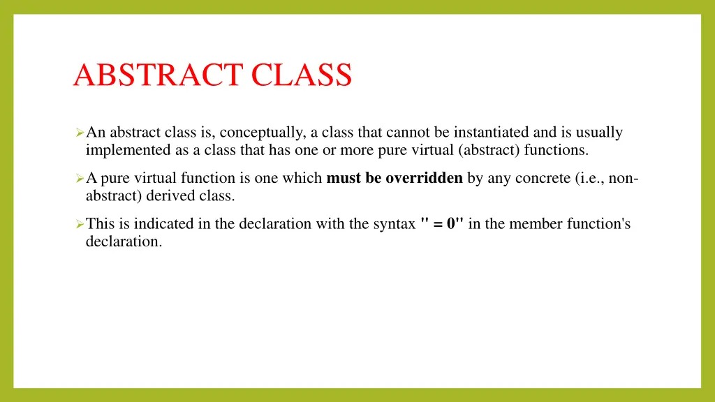 abstract class