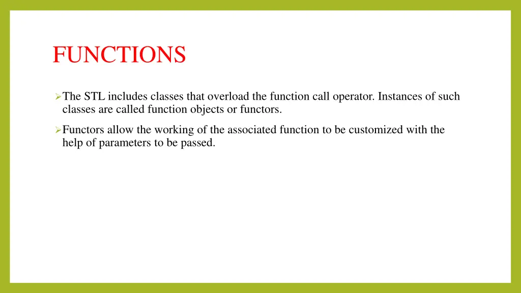 functions