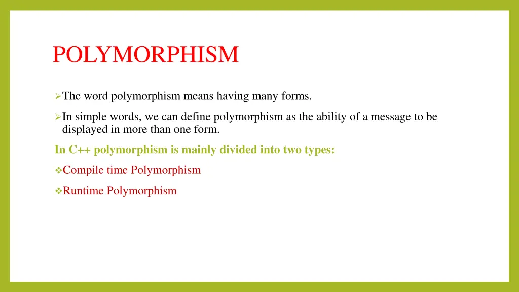 polymorphism