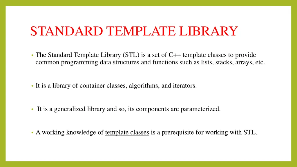 standard template library