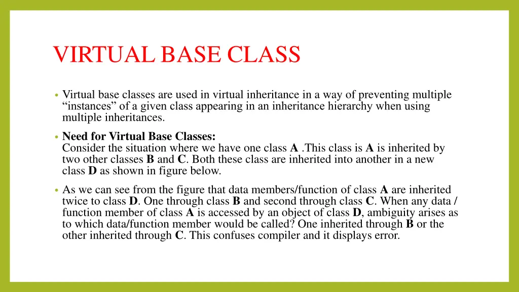 virtual base class