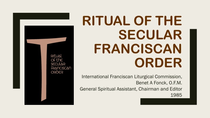 ritual of the secular franciscan