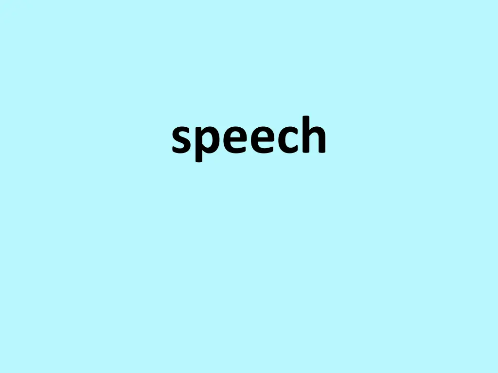 speech