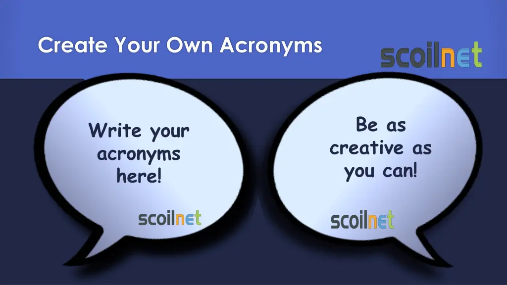 create your own acronyms