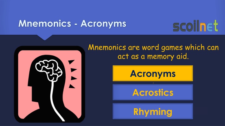 mnemonics acronyms