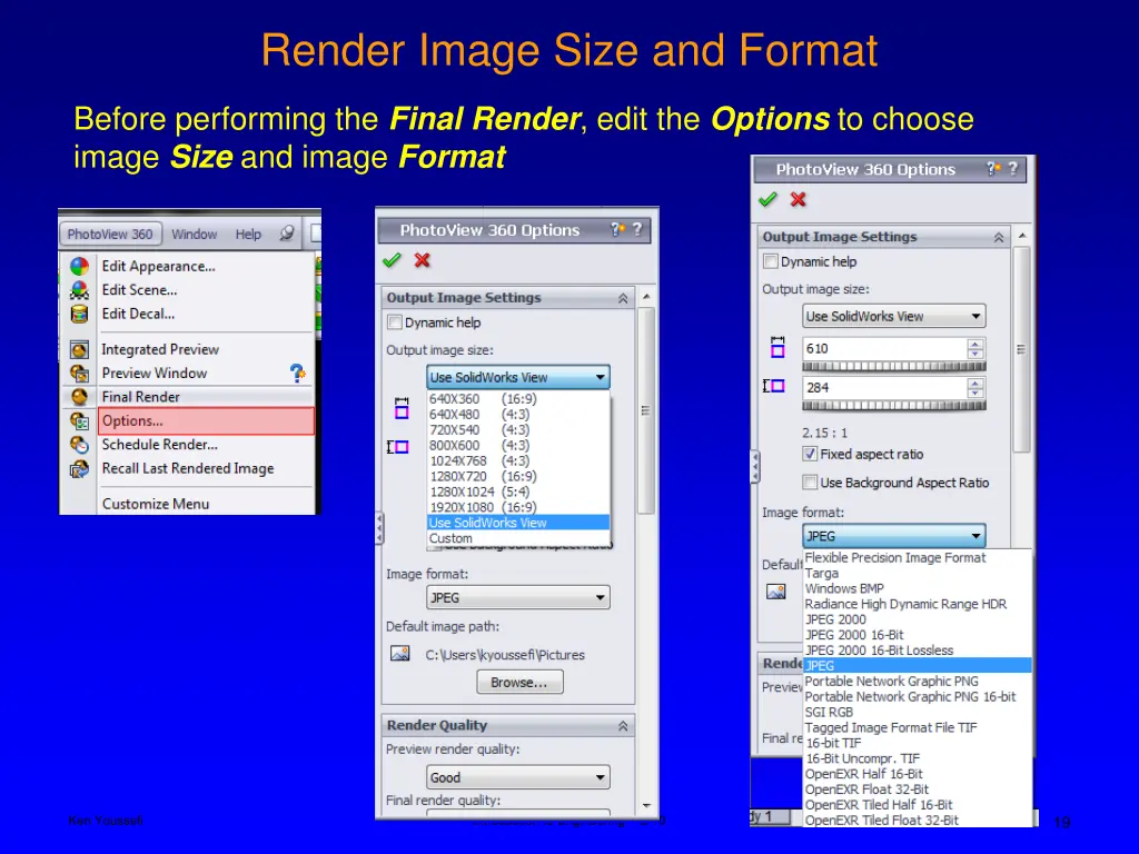 render image size and format