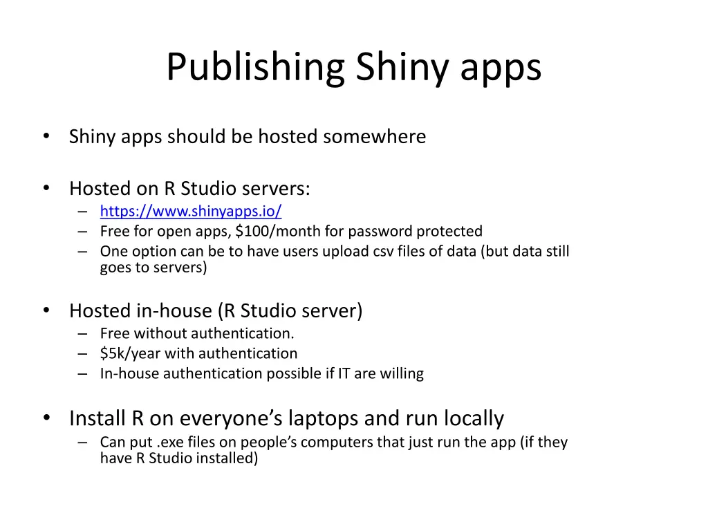 publishing shiny apps