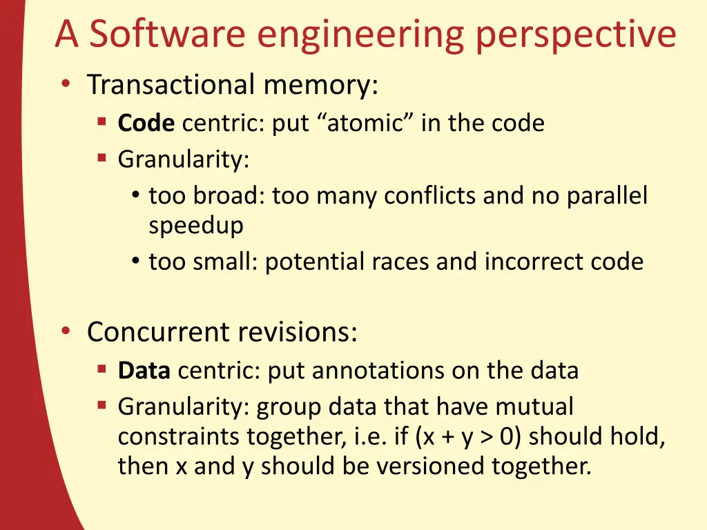 a software engineering perspective transactional