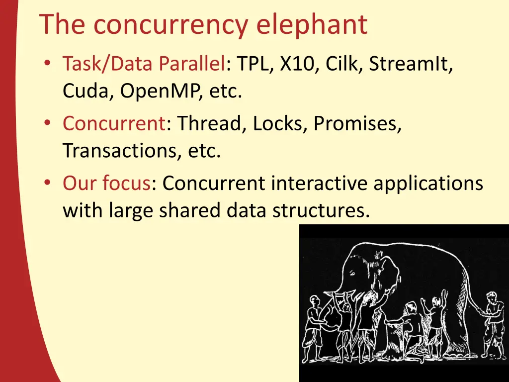 the concurrency elephant task data parallel