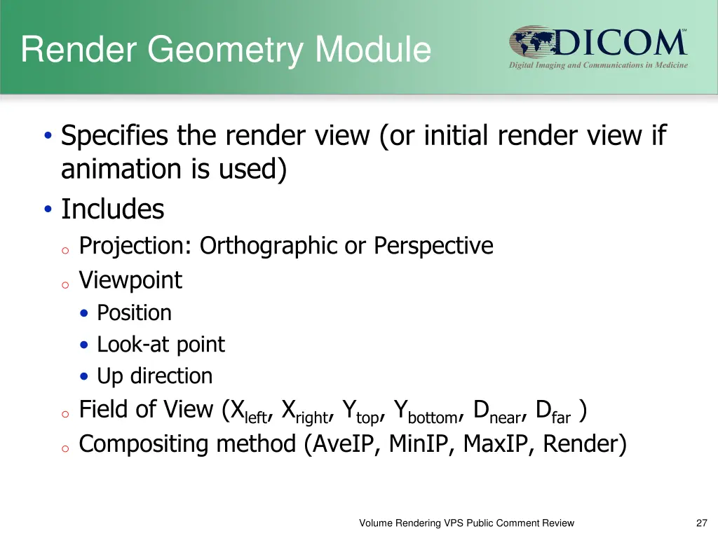 render geometry module