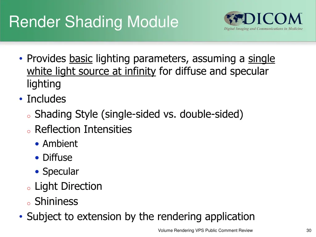 render shading module